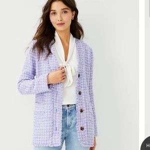 Fringe Tweed Cardigan Jacket